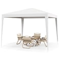 thumbnail image 1 of Gymax 10 FT X 10 FT  Canopy Tent Heavy Duty Gazebo Shelter White Outdoor, 1 of 10