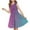 Purple, variant on Girls Sleeveless Dress Gradient Print A-Line Starry Glitter Summer Party Dresses for Kids Blue Size 9-10 Years