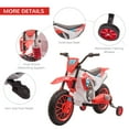 thumbnail image 5 of Aosom 12V Kids Motorcycle Dirt Bike Electric Ride-On Toy Off Road, Red, 5 of 9