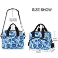 thumbnail image 3 of Lunch Bag Portable Crossbody Meal Bag Cooler Bag Insulated Lunch Bag Food Bag Handheld & Crossbody Design Blue Gem, 3 of 6
