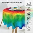 thumbnail image 4 of Tie Dye Round Tablecloth 60 Inch Washable Reusable Decoration Table Cover for Kitchen Party, 4 of 7