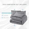 thumbnail image 4 of 1pc SOLID Gray Comforter Full/Queen Gray, 4 of 5