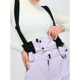 thumbnail image 3 of SEARIPE Women's Ski Pant Detachable Snowboard Insulated Bib Pant Outdoor Windproof Waterproof Breathable Overalls Snow Pant Light Purple S, 3 of 7