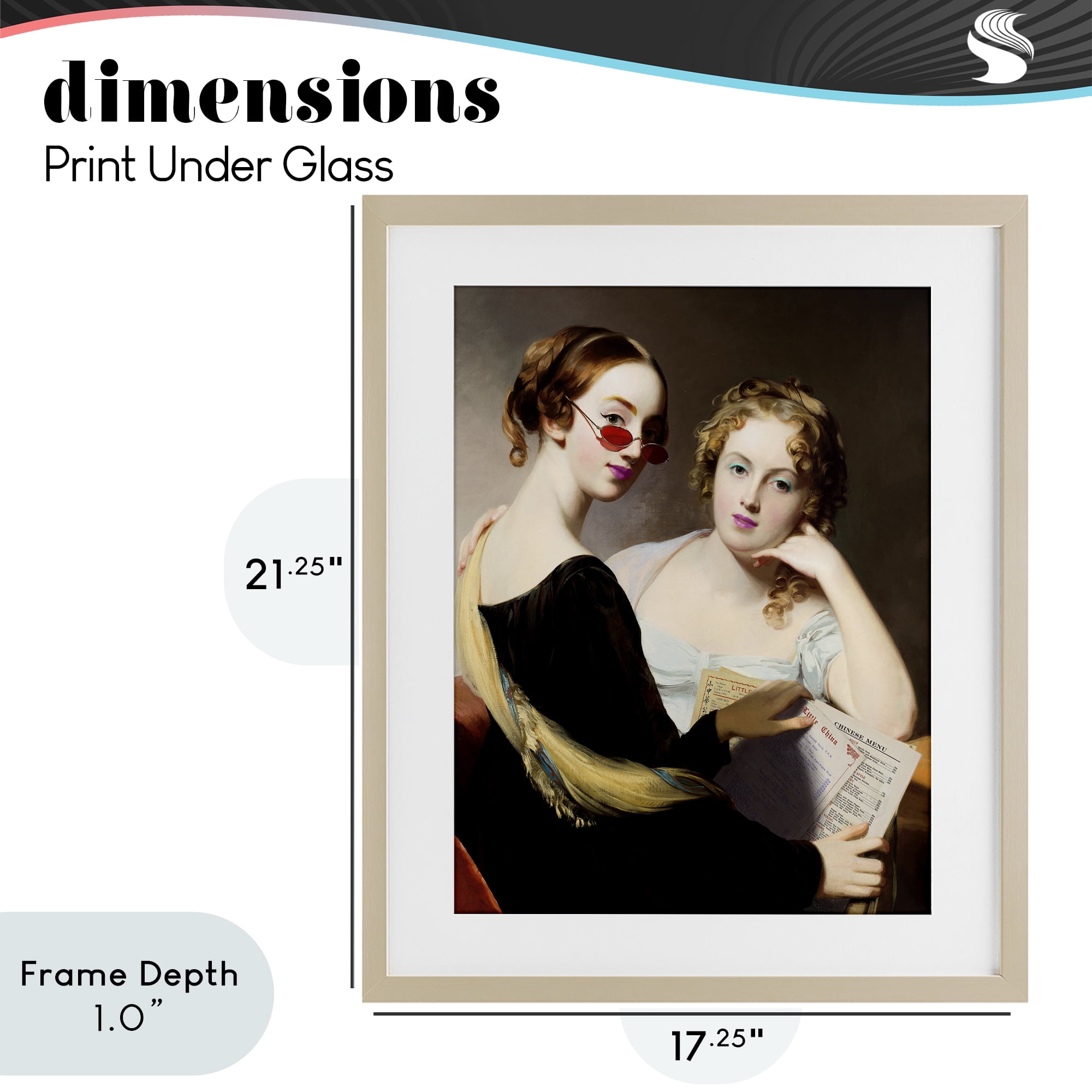 Stupell Industries Vintage Ladies Ordering Takeout Birch Framed Print Under Glass, design by Wild Apple Portfolio
