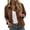 Brown, variant on Womens Cropped Jackets Plaid Lining Button Down Collared Shacket Jacket Fall Winter Fashion Western Style Going Out Travel Vacation Lounge Outfits