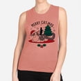 thumbnail image 2 of Merry Catmas Women's Muscle Tank X-Large Desert Pink, 2 of 5
