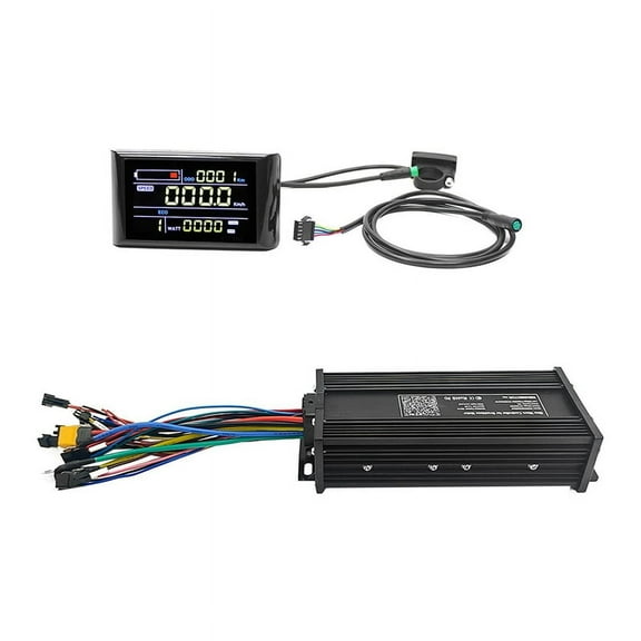 Electric Bicycle 36V 48V 52V 45A Sine Wave Ebike Controller with Colorful LCD Display SW900 Plastic   Metal Black