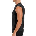 thumbnail image 4 of MSemis Men's Sleeveless T-Shirt Basic Turtleneck Slim Fit Undershirt Pullover Tops Black 4XL, 4 of 6