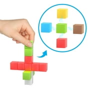 PicassoTiles 50PCS Kids 1 Pixel Magnetic Puzzle Cube Set, Mix & Match Building Blocks with Free Idea Book, STEAM Educational Sensory Toy Kit