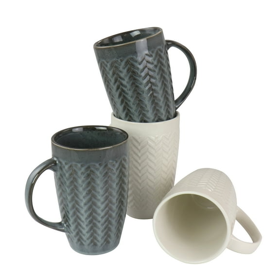 GBS Home 4 Piece 22 oz. Stoneware Mug Set