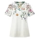 thumbnail image 5 of Fiudx Ofertas Flash Del Día Solo En Línea Mujer Estampado Cuello Redondo Encaje Ahuecado Manga Corta Pulóver Blusa Camiseta Tops, 5 of 5