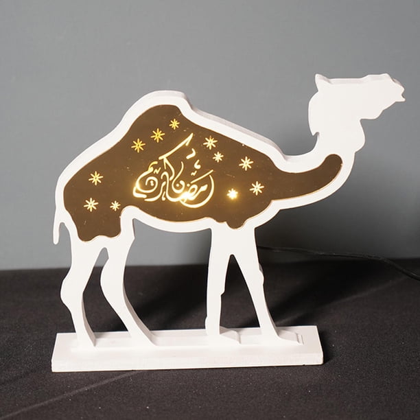 Adornos de Eid Mubarak BLESIY Centro de Ramadán Decoración de Fiestas Musulmanas Camello