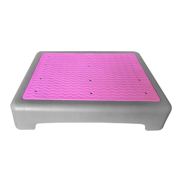 Taburete de baño, ayuda para escaleras, escalones elevados portátiles para inodoro, coche, cama Gris Rosa