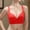 Red, variant on Women's Padded Seamless Bralette Wireless V Neck Push Up Bra Lift Support No Underwire Everyday Bra