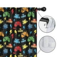 thumbnail image 4 of Blackout Kids Curtains,Multicolor Controllers Games Icons Black Pattern Childrens Insulated Curtains Set Of 2,Bedroom Essentials,Toddler Room Decor 42"x54", 4 of 5