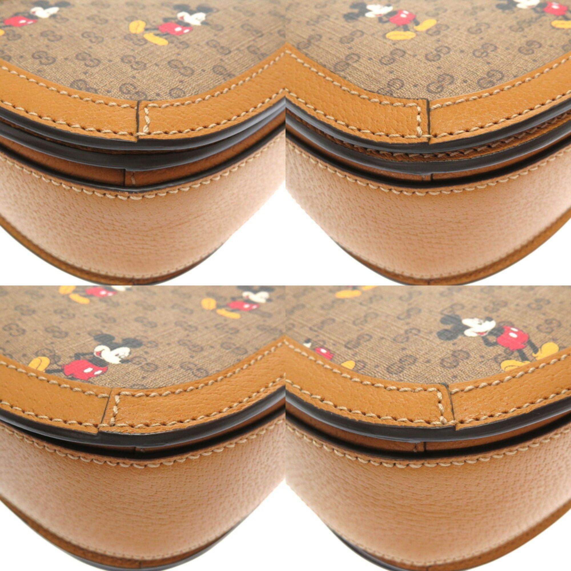 GUCCI BAG 602552 DISNEY MICKEY MOUSE POUCH GG SUPREME LEATHER TRIM CLUTCH  UNISEX
