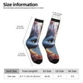 thumbnail image 5 of Yiaed Cute Red And White Elf Print Great elasticity Crew Socks Sports socks for Men and Women, 5 of 5