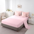 thumbnail image 6 of Manfei Pink Cartoon Floral 7-Piece Twin Bedding Sets,Rustic Flower Bedding Comforter Set,Cute Daisy Sheet Sets For Children,Super Cozy Room Decor Reversible, 6 of 9