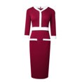 thumbnail image 3 of RKSTN Robes pour Femmes Tempérament Robe à Manches Sept Quarts Ample, 3 of 3
