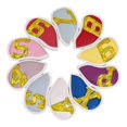 thumbnail image 1 of 10 Uds PU Golf Iron Headcover Club Head Cover 4-9,X, P,A,SHead Protector Training Dorado Sharpla Cubierta de cabeza de hierros de golf, 1 of 8