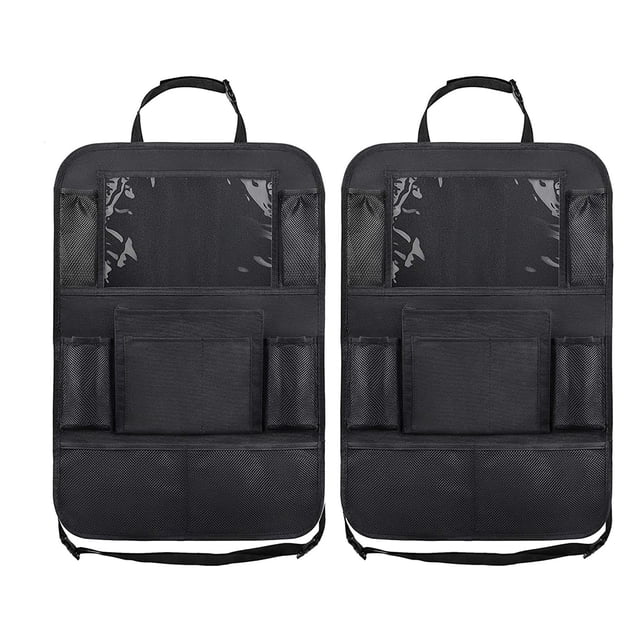 Bolsa de almacenamiento colgante de gran capacidad para asiento trasero de coche, bolsa de almacenamiento de viaje automática, organizador impermeable, bolsillo de malla anticarga Inevent VI001609-00