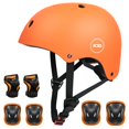 thumbnail image 1 of XJD Casco de bicicleta para niños, conjunto de equipo de protección multideportivo para niños de 3-5-8-14 años, con rodilleras y coderas, muñequeras para patines, ciclismo, monopatín, patinaje, scoote, 1 of 9