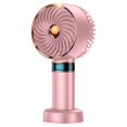 thumbnail image 2 of Inteprter Ventilador portátil, ventiladores de ABS ligeros recargables por USB, potentes herramientas de refrigeración por aire y viento para Electrodomésticos Rosa, 2 of 6