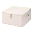 thumbnail image 1 of Bolsa organizadora de almacenamiento de mantas plegable con asa, contenedores de almacenamiento plegables para Con tapa estilo A, 1 of 9