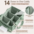thumbnail image 3 of Corduroy Baby Diaper Caddy Organizer, Portable Nursery Storage Basket with 5 Removable Dividers, Large Diaper Organizer for Newborn Nursery Essentials, Baby Shower Gift, Pink Rose, 3 of 9