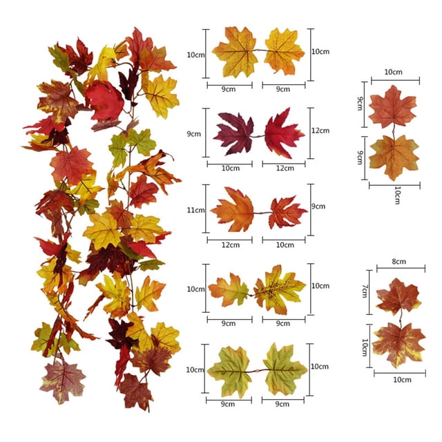 Autumn Maple Leaf Berry Pumpkin Garland Window Wicker Decoration Door Hang