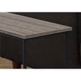 thumbnail image 4 of 11.75" x 23.75" x 22" Dark Taupe Black Mdf Metal  Accent Table, 4 of 4
