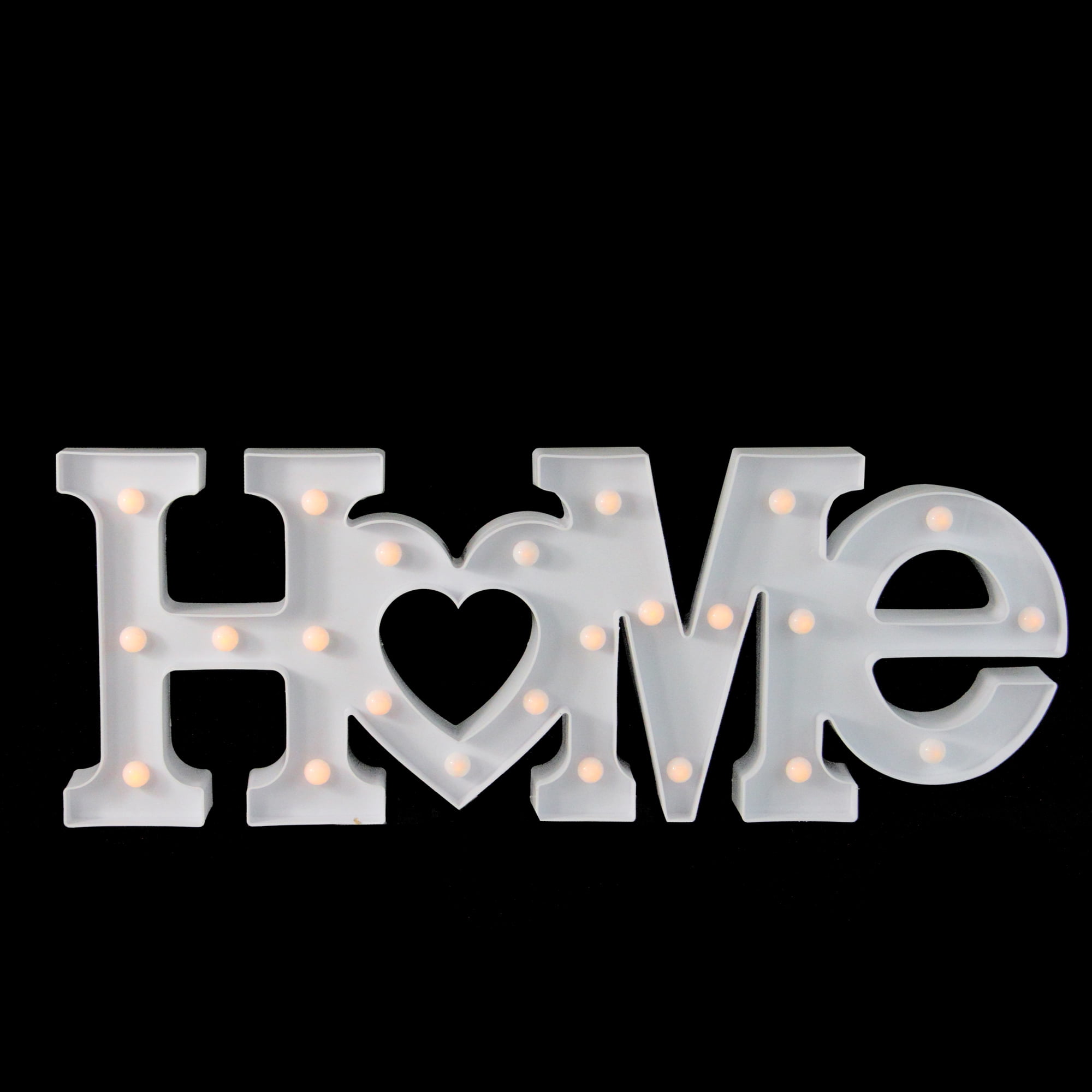 20.5" Battery Operated LED Lighted White "HOME" Marquee Sign
