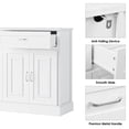 thumbnail image 7 of Homfa White Kitchen Buffet Cabinet with 2 Drawers & 4 Doors, 55" W Sideboard Buffet Storage Cabinet with Shelves Credenza Cabinet for Dining Room, 7 of 7