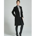 thumbnail image 6 of Camii Mia Women's Faux Wool Coat Elegant Lapel Trench Jacket Slim Long Coat Overcoat Outwear, 6 of 7