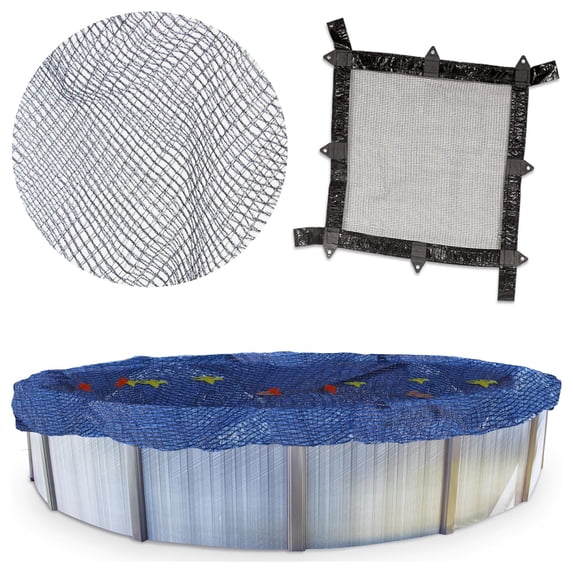 Swimline Hydrotools Leaf Net Winter Pool Cover for 15 x 27 Ft Above Ground Oval Pools