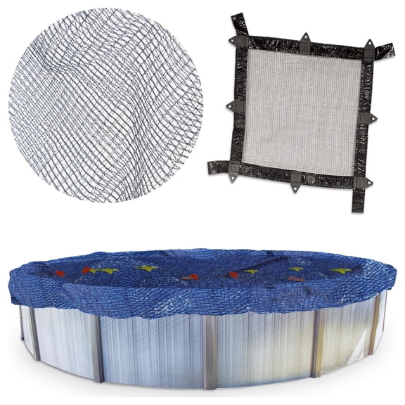 Swimline Hydrotools Leaf Net Winter Pool Cover for 15 x 27 Ft Above Ground Oval Pools