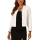 thumbnail image 1 of BLAZER DE TWEED A CUADROS DE MANGA LARGA PARA MUJER INSPIRAR CHIC CON BOTONES CORTO DE TRABAJO TALLA XL BLANCO, 1 of 6