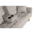 thumbnail image 4 of Sofá Cama de Lino Gris Claro con Portavasos Makora Modelo Tammy, 4 of 8