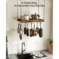 thumbnail image 4 of Hanging Pot Rack Ceiling Wall Mounted Pot Rack for Kitchen Industrial Style Pot Hanger with Hooks Cookware Storage Organizer for Pots and Pans Rustic and TPRBFC, 4 of 7