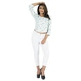 thumbnail image 5 of Bimba Womens 3/4th Sleeve Short Top Sweetheart Neck Top Printed Summer Blouse, 5 of 7