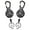 2pcs, variant on sunsanly 1/2Pcs Polygonal Carabiner Keychain with 60cm Retractable Wire Rope Lobster Clasp Design Easy Key Fixation Climbing Camping Travel Keychain