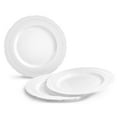 thumbnail image 3 of " OCCASIONS " 150pcs set (25 Guests) Extra Heavyweight Vintage Wedding Disposable / Reusable Plastic Plates (25 x 11'' + 25 x 8.25'') +Silverware (Chateau Collection in White), 3 of 8