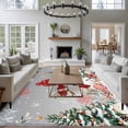 thumbnail image 3 of Large Area Rugs for Living Room Bedroom, Gray Snowman Christmas 6'x9' Rug Washable Carpet Runner Indoor Outdoor, Xmas Tree Coastal Snowflake Starfish Non Slip Floor Mats Rug for Kitchen, Playroom, 3 of 8