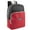 Red & Charcoal Gray, variant on 15 Inch Classic Solid Color Backpack with Front Zippered Pocket for Commuting and Travel in Gray & Charcoal