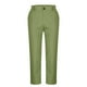 thumbnail image 4 of Pantalones de longitud completa para hombre, informales, finos, de color liso, para negocios, diarios, con bolsillos, cintura media, con botones, de poliéster., 4 of 6