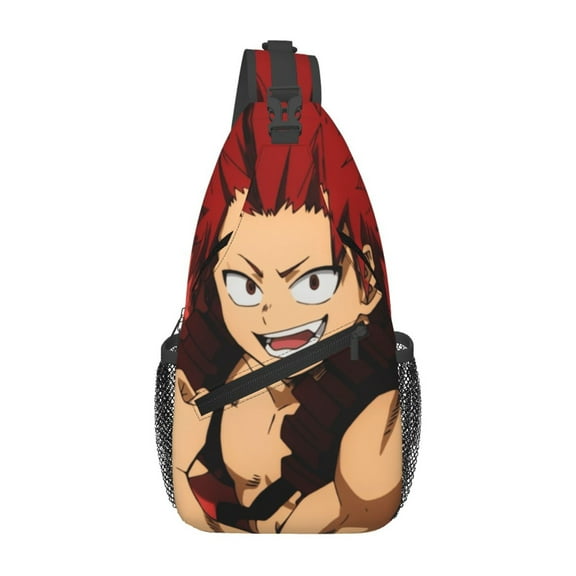 My Hero Academia Eijiro Kirishima Sling Bag Crossbody Sling Backpack Chest Bag Daypack Purses Shoulder Bag For Women Men Travel Hiking