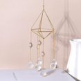 thumbnail image 3 of Bienvenido Atrapasol de cristal chapado en oro, colgante de cristal, atrapaluz de cristal, capa de estrella de mar dorada, prismas de cristal, adorno colgante para bodas, fiestas, habitaciones,, 3 of 6