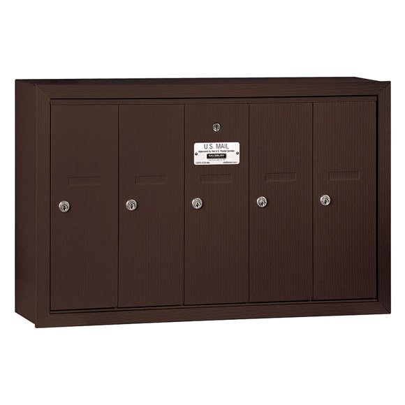 Buzón vertical Salsbury Industries 3505ZSP con 5 puertas, color bronce