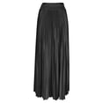 thumbnail image 5 of yillto Women's Pleated Midi Skirts High Waist Elastic A Line Long Skirt for Fall Winter, 5 of 7