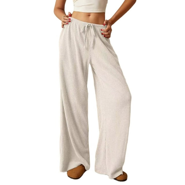 Pantalones Palazzo de Cintura Alta con Bolsillo y Pierna para Mujer, para Otoño e Invierno. XXL
